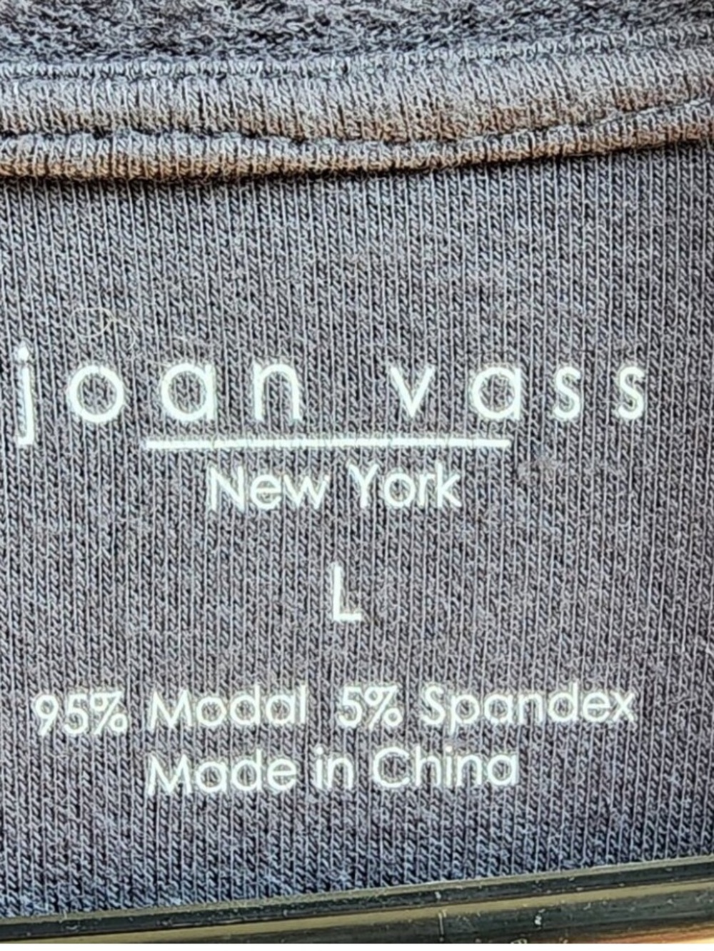 Joan Vass Navy Blue Midi Loungewear Long Open-Front Cardigan Pockets Size Large - Picture 5 of 6